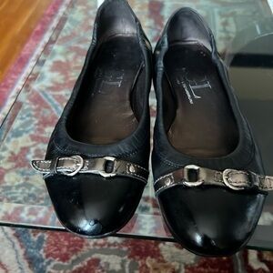 One pair of attilio giusti leombruni black , made in Italy , used, size 39.5